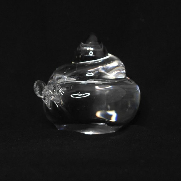 Kosta Boda Crystal Snail Paperweight Figurine 2" Signed WH5590 - Picture 7 of 12